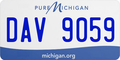 MI license plate DAV9059