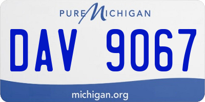MI license plate DAV9067