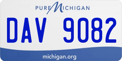 MI license plate DAV9082