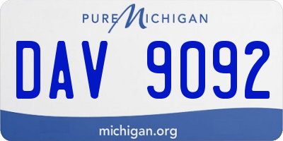 MI license plate DAV9092