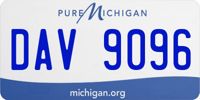 MI license plate DAV9096