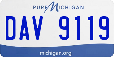 MI license plate DAV9119