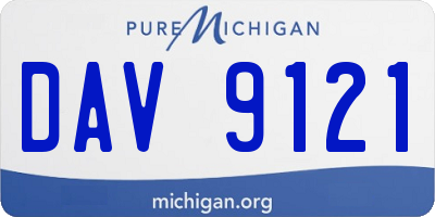 MI license plate DAV9121