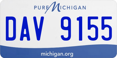 MI license plate DAV9155