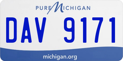 MI license plate DAV9171