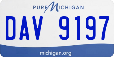 MI license plate DAV9197