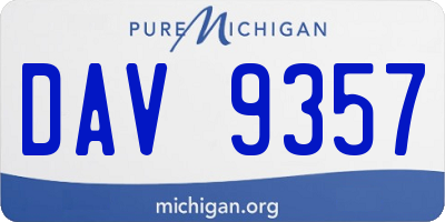 MI license plate DAV9357