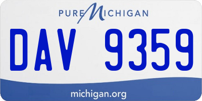 MI license plate DAV9359