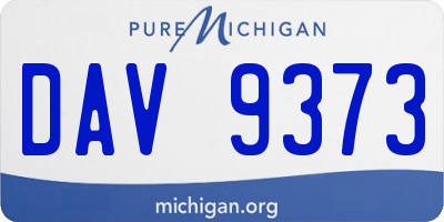 MI license plate DAV9373