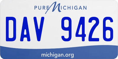 MI license plate DAV9426