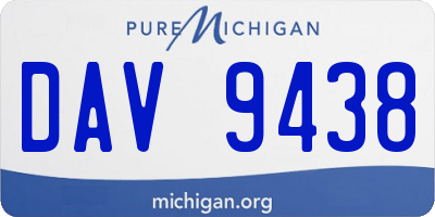MI license plate DAV9438