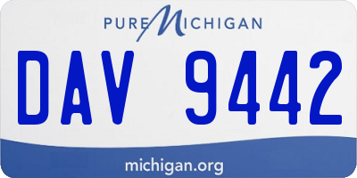 MI license plate DAV9442