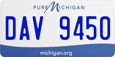 MI license plate DAV9450