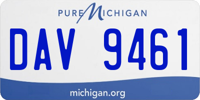 MI license plate DAV9461