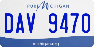MI license plate DAV9470