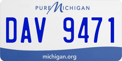 MI license plate DAV9471
