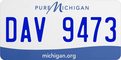 MI license plate DAV9473