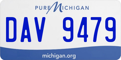MI license plate DAV9479