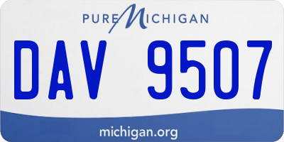MI license plate DAV9507