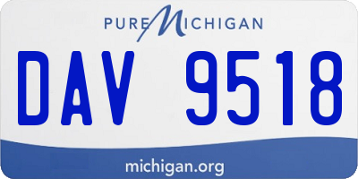 MI license plate DAV9518