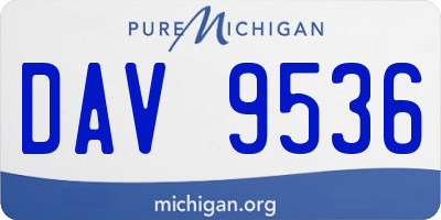MI license plate DAV9536