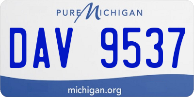 MI license plate DAV9537