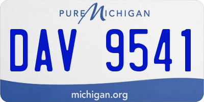 MI license plate DAV9541
