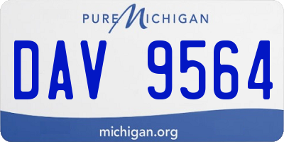 MI license plate DAV9564