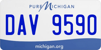 MI license plate DAV9590