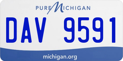 MI license plate DAV9591