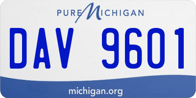 MI license plate DAV9601