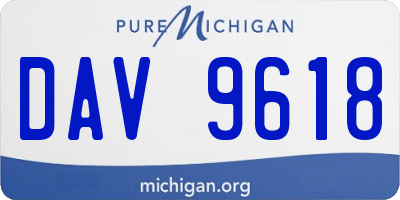MI license plate DAV9618