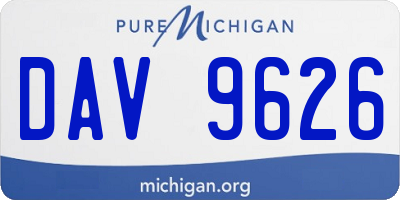 MI license plate DAV9626