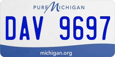 MI license plate DAV9697