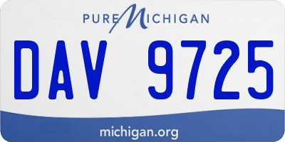 MI license plate DAV9725