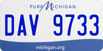 MI license plate DAV9733