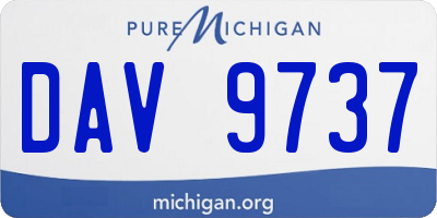 MI license plate DAV9737