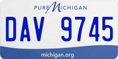 MI license plate DAV9745