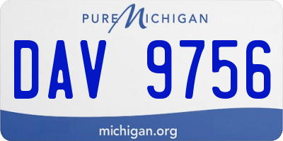 MI license plate DAV9756