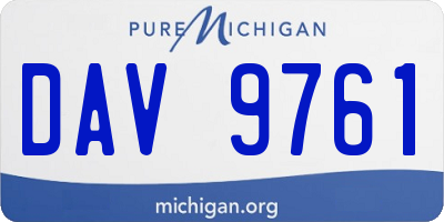 MI license plate DAV9761