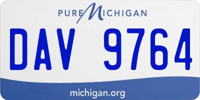 MI license plate DAV9764