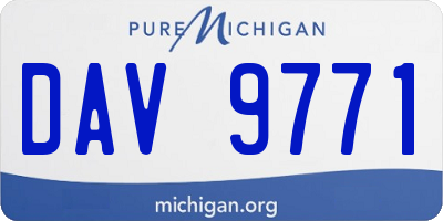 MI license plate DAV9771