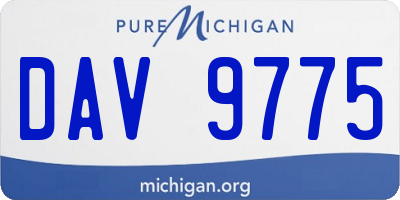 MI license plate DAV9775