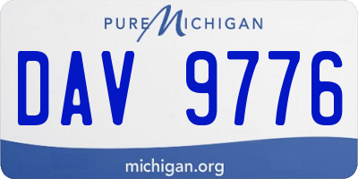 MI license plate DAV9776