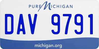 MI license plate DAV9791
