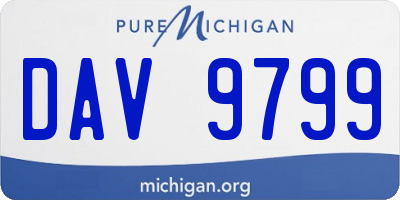 MI license plate DAV9799