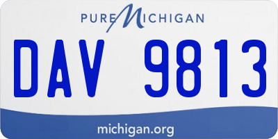 MI license plate DAV9813