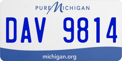 MI license plate DAV9814