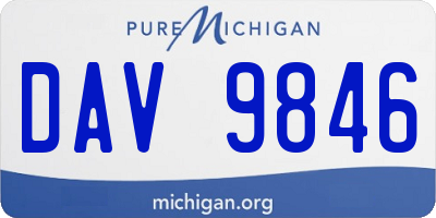 MI license plate DAV9846