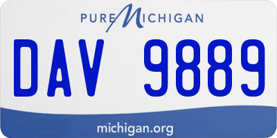 MI license plate DAV9889